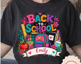 Personalized Back to School Shirt,Name School Shirt, First Day of School Tee, Personalized Kids School Shirt, Custom Student Shirt Gift