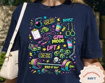 Gym Mode Lift Shirt, Fitness Lover Tee, Workout Aesthetic Shirt, Gym Motivation Shirt, Weightlifting Graphic Tee
