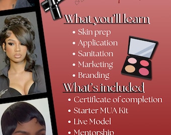 One on One Makeup Masterclass, Booking Flyer, MUA Business Template (Digital Download)