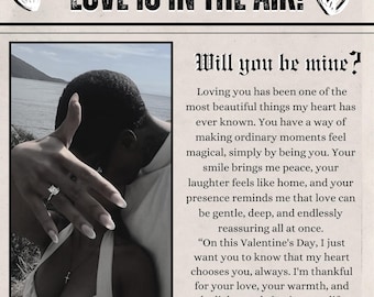 Cupid Newspaper Valentine's Day Template (Digital Download)