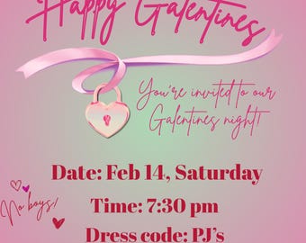 Galentine's Party Invitation, Girls Night Out (Digital Download), valentines invite