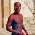 Spider Hero Costume Suit \u2013 Red Blue Superhero Bodysuit, Adult Men Cosplay Outfit, Comic Inspired Full Body Suit, Halloween Costume product logo