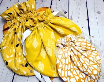 Patrón de costura para principiantes para bolsa con cordón, tutorial para neceser de cosméticos (descarga en PDF)