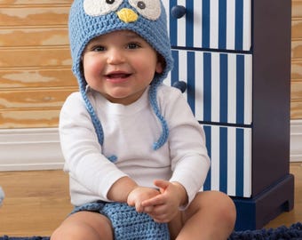 Baby Bird Hat and Diaper Cover Crochet Pattern – Newborn Photo Prop (PDF Download)