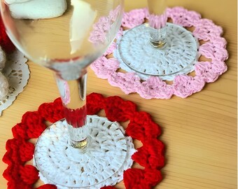Heart Crochet Coaster Pattern | Easy Valentine's Day Doily (PDF Download)
