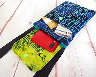 Patrón para bolso bandolera Walkies / Bolso para teléfono móvil para pasear al perro (PDF) (Descarga digital)