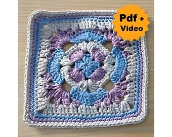 Kamaniya Granny Square Crochet Pattern | Beginner-Friendly (PDF + Video)