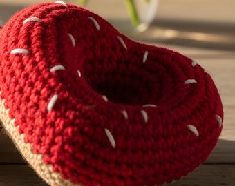 Heart Donut Amigurumi Crochet Pattern | Valentine Plush Toy (Digital Download)