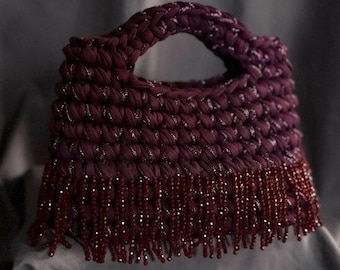 Patrón de bolso de cristal a crochet / Tutorial para principiantes (Descarga PDF)