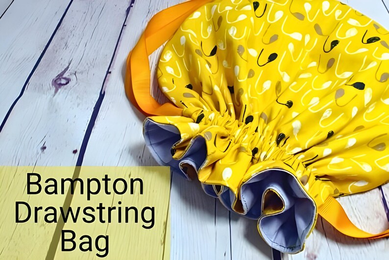 Beginner Drawstring Bag Sewing Pattern, Cosmetic Pouch Tutorial (PDF ...