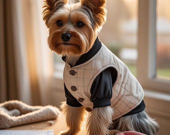 Patrón de costura de chaqueta para perro (PDF) / Abrigo reversible para perro pequeño