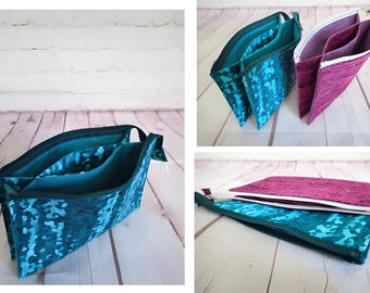 Patrón de costura para neceser con cremallera, tutorial para principiantes sobre cómo hacer un bolso de mano (descarga en PDF)