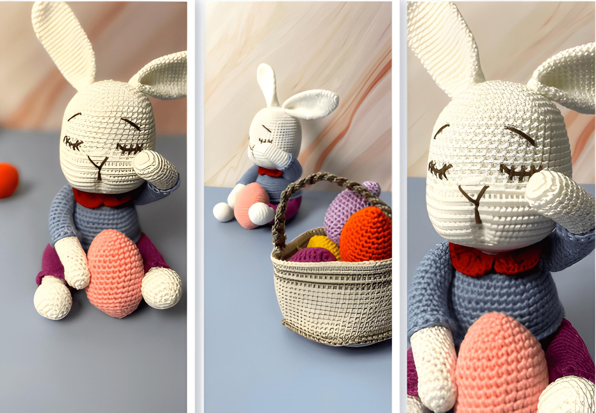 Bunny Amigurumi Crochet Pattern | Easter Basket & Eggs (PDF Download ...