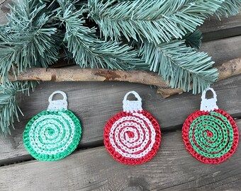 Crochet Christmas Ornament Pattern PDF | Christmas Bauble Crochet Pattern | Holiday Decor | Easy Crochet Pattern