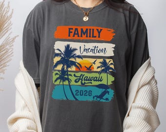 Custom  Family Vacation Shirt , Personalized Family Trip T-Shirt, Tropical Beach Reunion Tee, Matching Family Vacation Shirts.