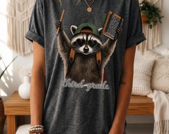 Third Grade Raccoon Shirt, Cute Back to School Third Grade Tee, Funny School Raccoon Shirt, Third Grade Student Gift, Classroom Outfit