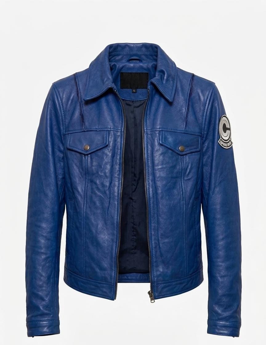 美品　シープ本革　ボンバージャケット　テールブルー Future trunks jacket - Etsy 日本