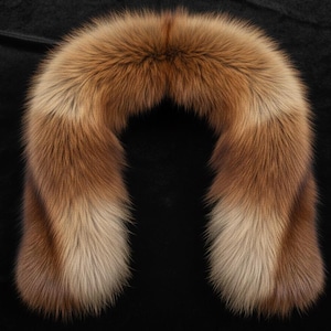 Real Crystal Fox Fur Hood Ruffs For Jacket & Coats