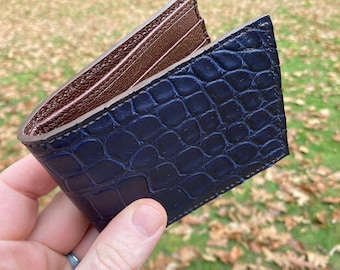 Genuine Leather Wallet Python Snake Skin Exotic Bifold Luxury Wallet