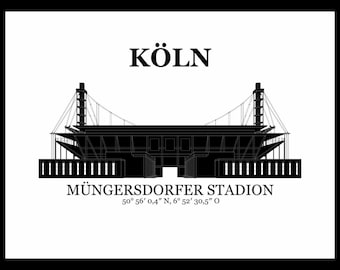 COLONIA - STADIO MÜNGERSDORF - Locandina dello stadio