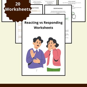 Reacting vs Responding Worksheets