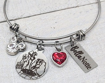 Lady and the Tramp Bella Notte Love Personalized Name Bracelet