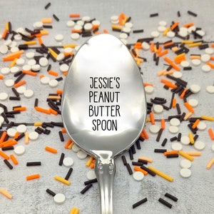 Personalized Peanut Butter Spoon with Name Custom spoon, child gift, Funny gift, college gift, gift exchange, co worker
