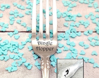 Dingle Hopper Fork Ariel Princess Little Mermaid  Inspired Engraved Fork Option to Personalize with name, custom fork gift