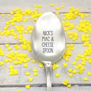 Personalized Mac and Cheese Spoon with Name Macaroni Custom spoon, child gift, Funny gift, college gift, gift exchange, co worker