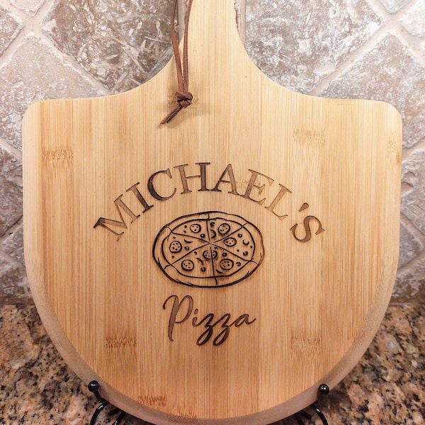 Custom Name Personalized Pizzeria Peel, Engraved Wood, Personalized Mini Size Valentine's Day Kid Gift, Child Size Pizza Oven Board