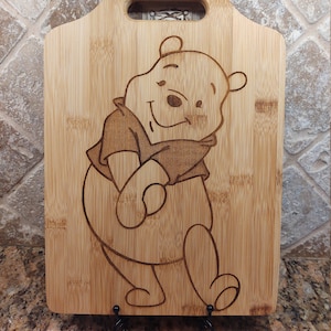 Winnie The Pooh  Inspired Cheese, Cutting Wood Board Theme foodie Kitchen Art Decor Engraved Gift Christmas Gift, Winnie pooh kitchen