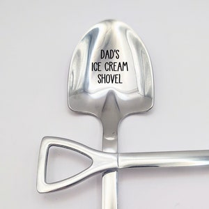 Daddy's Ice Cream  Shovel Spoon, Birthday, Father's Day Christmas Stocking Stuffer Custom Spoon Gift Grandpa Dad Gramps Pops Papa Funny gift