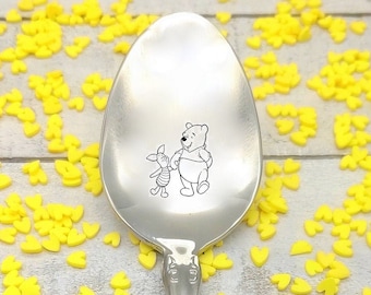 Winnie the Pooh Piglet  Ice Cream, Cereal, Coffee Spoon,  Option to Personalize with name, Friendship, Mother's Day, Birthday Grandma