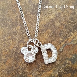 Disney initial necklace gold cheap