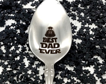 Darth Vader Best Dad Ever Star Wars inspired Coffee, Ice Cream Spoon  Christmas Gift, Option to Personalize with Name, custom  Father's Day