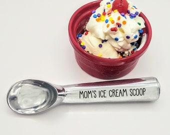 Mom's Custom Personalized Family or Name Ice Cream Scoop, Christmas Gift Exchange, Housewarming, Engagement,  Wedding Gift Stocking Stuffer