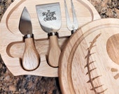 Jack Skellington Nightmare Before Christmas Cheese Board with Engraved Knife Set Cutting Wood Board, Kitchen Decor, Housewarming gift