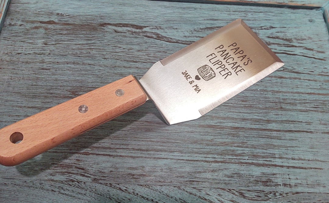Personalized Pancake Flipper Papa's Custom Name Spatula Grill Tool