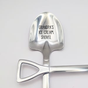 Grandpa's Ice Cream  Shovel Spoon, Birthday, Father's Day Christmas Stocking Stuffer Custom Spoon Gift  Dad Gramps Pops Papa Grandma