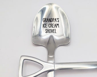 Grandpa's Ice Cream  Shovel Spoon, Birthday, Father's Day Christmas Stocking Stuffer Custom Spoon Gift  Dad Gramps Pops Papa Grandma