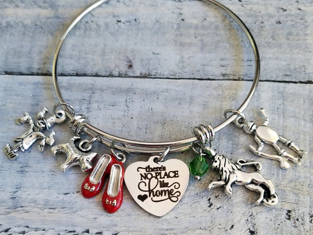 Toto and Dorothy Wizard of Oz necklace locket dog charm No place like home