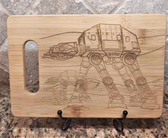 AT-AT Star Wars Inspired Cheese, Cutting Wood Board Kitchen Decor Engraved  Art Gift, Housewarming Gift, Star Wars Kitchen at at Fan 