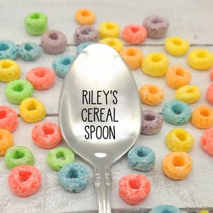Personalized Name Cereal Spoon, Custom spoon, child gift, Funny gift, college gift, gift exchange, co worker GIft for Him, Her
