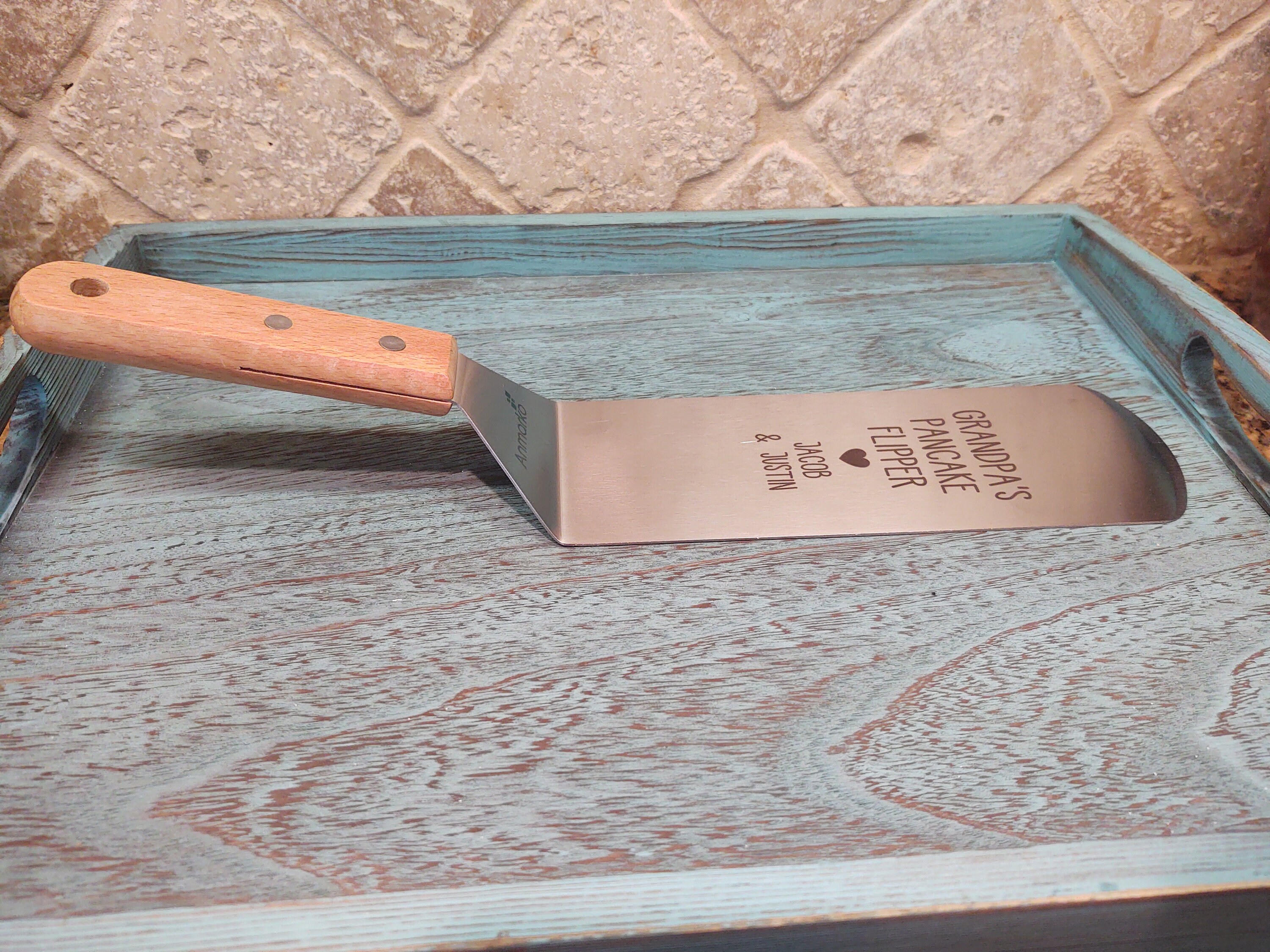 Personalized Long Pancake Flipper Spatula Stainless Steel Etsy