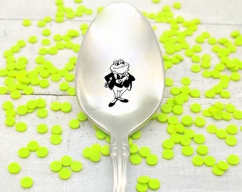Mr. Toad's Wild Ride Frog  Inspired Ice Cream, Cereal, Coffee Spoon Option to Personalize with name Disney fan, stocking stuffer Mr. Toad