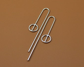 Minimal Dangle Earrings, Geometric and Contemporary Design