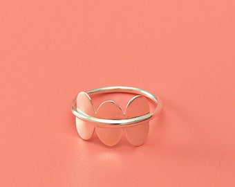 Minimal Ring, Sterling Silver, Wings, Modern, Fun, Contemporary