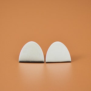 Knoll Studs, Sterling Silver Earrings, Minimal and Contemporary Design