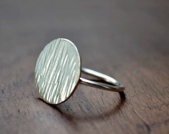 Sterling Silver Ring, Moon Ring, Textured, Circle, Modern, Contemporary, Minimal