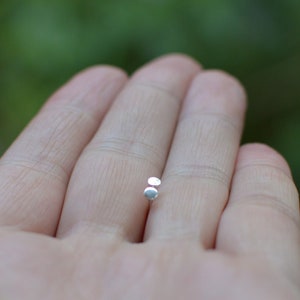 Sterling Silver Earrings - Mini Silver Dot - Tiny Ear Studs